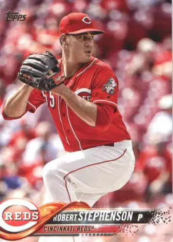 2018 Topps Robert Stephenson baseball card Reds original gloss Simply Sandoval collectible