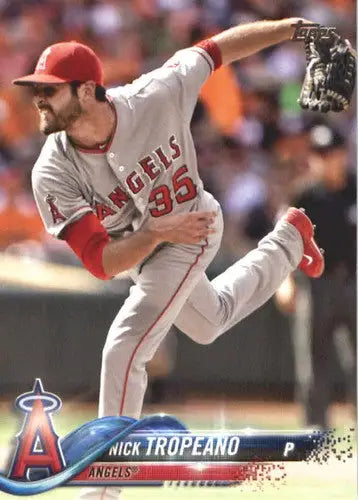 2018 Topps #372 Nick Tropeano NM-MT Angels - Baseball Card Single
