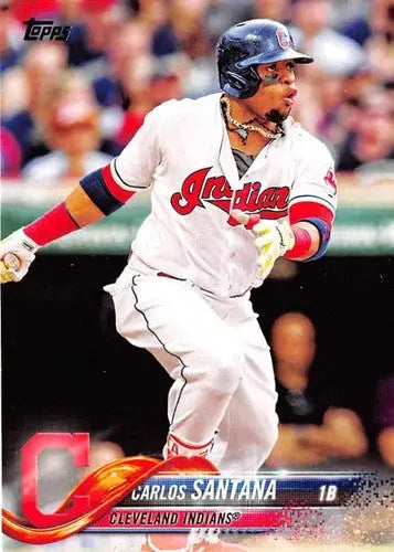 2018 Topps #40 Carlos Santana NM-MT Indians - Baseball Card Single