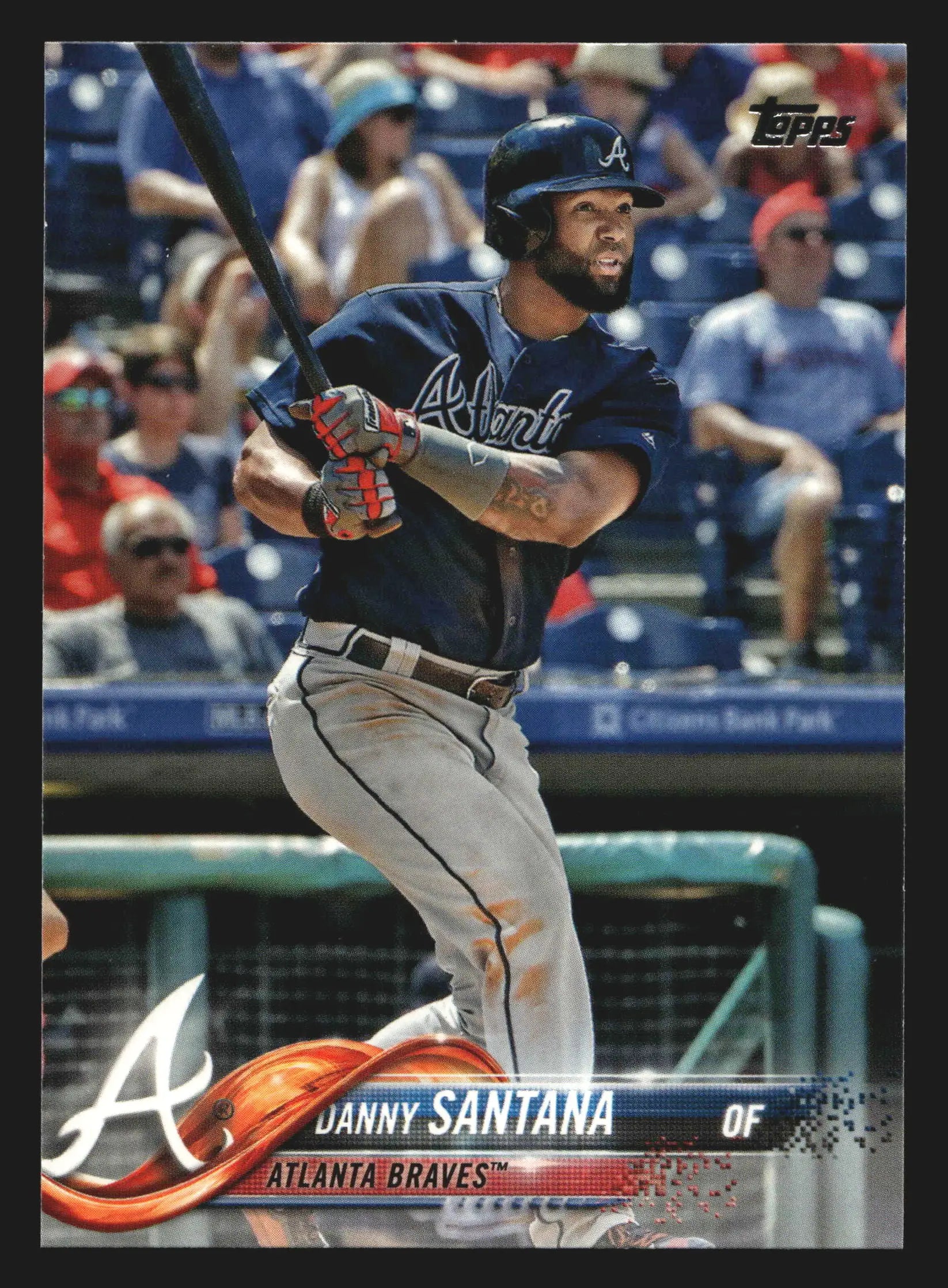 2018 Topps #441 Danny Santana Braves - Baseball Card Single