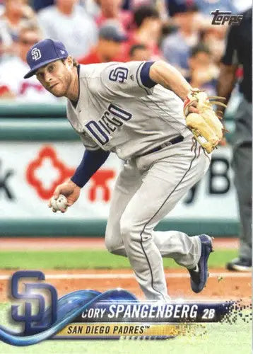 Original gloss baseball card featuring Cory Spangenberg NM-MT Padres 2018 Topps #463