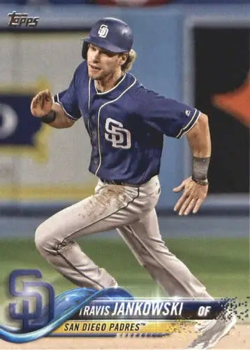 2018 Topps Travis Jankowski baseball card with original gloss and NM-MT condition