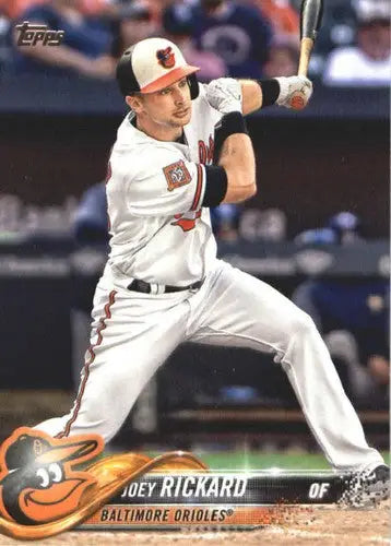 2018 Topps Joey Rickard baseball card with original gloss in sports cards collection
