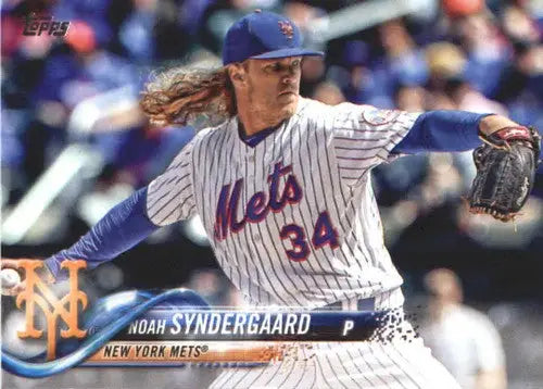Original gloss Noah Syndergaard NM-MT baseball card from 2018 Topps #600 Mets