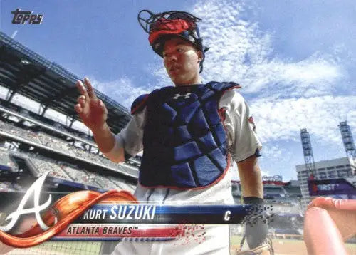 Original gloss Baseball catcher card featuring Kurt Suzuki NM-MT from 2018 Topps