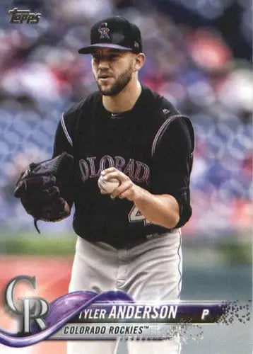 2018 Topps Tyler Anderson baseball card with original gloss NM-MT Rockies