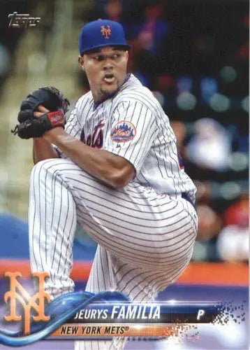 Original gloss Jeurys Familia baseball card 2018 Topps NM-MT Mets ID 59099