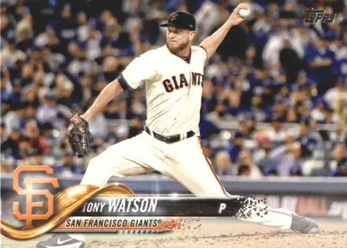 2018 Topps Tony Watson baseball card with original gloss, NM-MT condition