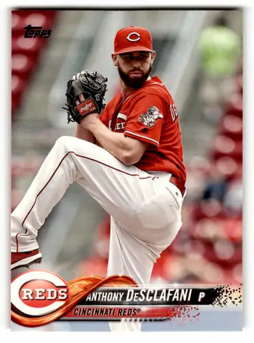 2018 Topps Anthony Desclafani baseball card with original gloss near mint Reds ID 64003