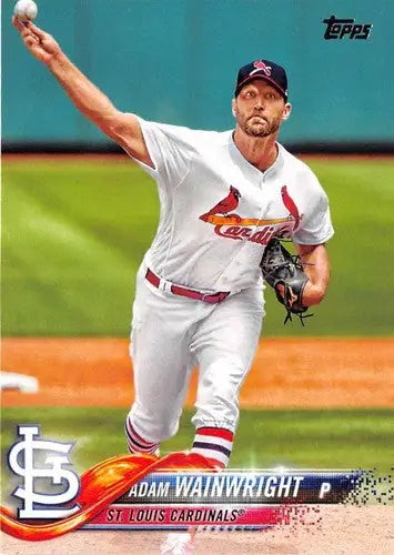 Original gloss Adam Wainwright baseball card 2018 Topps NM-MT Cardinals