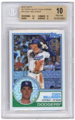 2018 Topps ’83 Topps Silver Pack Chrome Cody Bellinger #16 Baseball BGS 10 - Baseball Card Single