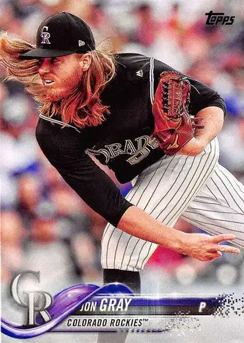 Original gloss Jon Gray baseball card from 2018 Topps featuring Simply Sandoval ID 59096