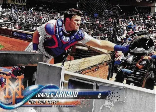 2018 Topps #91 Travis d’Arnaud NM-MT Mets - Baseball Card Single