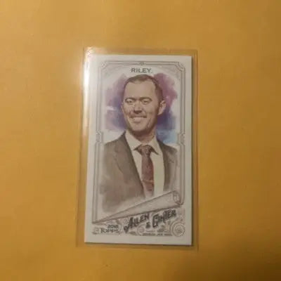 Framed baseball card featuring Lincoln Riley from 2018 Topps Allen & Ginter Mini series