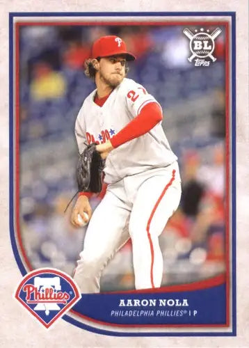 Original gloss 2018 Topps Big League Aaron Nola baseball card Phillies NM-MT