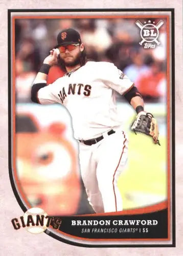 Collectible Brandon Crawford baseball card from Topps Big League 2018 Giants NM-MT
