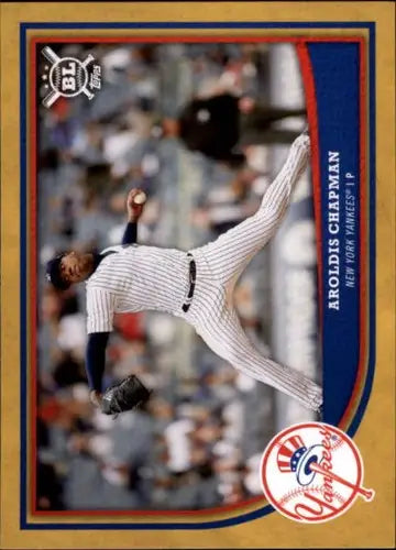 2018 Topps Big League Gold #76 Aroldis Chapman NM-MT Yankees - Baseball Card Single