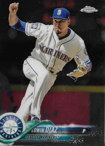 2018 Topps Chrome #155 Edwin Diaz NM-MT Mariners ID:14682 - Baseball Card Single