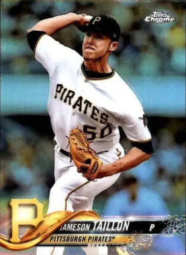 Jameson Taillon 2018 Topps Chrome Refractors baseball card with original gloss and vibrant design