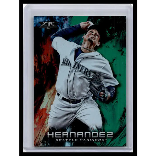 2018 Topps Fire #180 Felix Hernandez NM-MT Seattle Mariners Baseball Card - Baseball Card Single