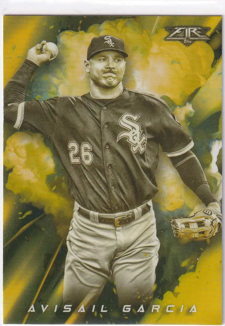 2018 TOPPS FIRE #C-2 AVISAIL GARCIA YELLOW HOLO- CHICAGO WHITE SOX - Baseball Card Single