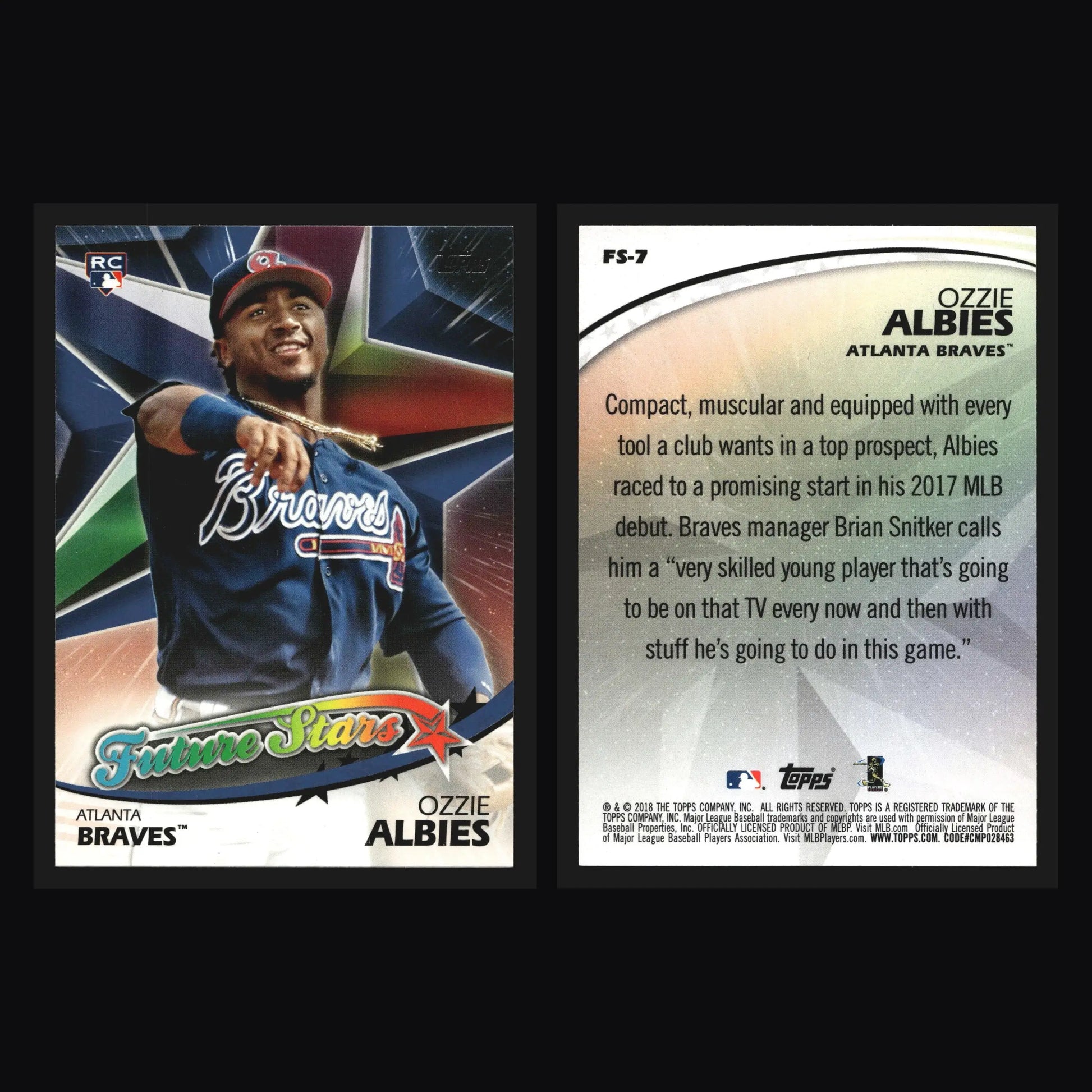 2018 Topps #FS-7 Ozzie Albies Atlanta Braves RC