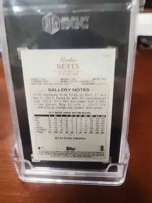 2018 Topps Gallery #160 Mookie Betts Gem Mint 10 - Baseball Card Single