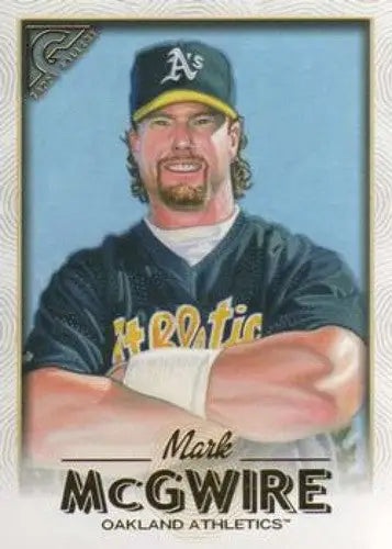 2018 Topps Gallery Mark McGwire baseball card with original gloss featuring Athletics team