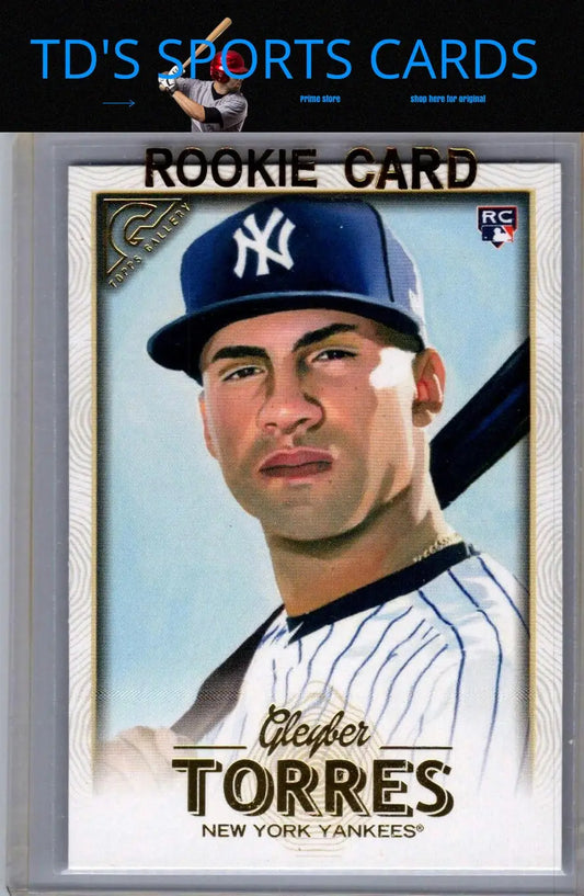 Gleyber Torres rookie card from 2018 Topps Gallery product featuring collectible baseball card