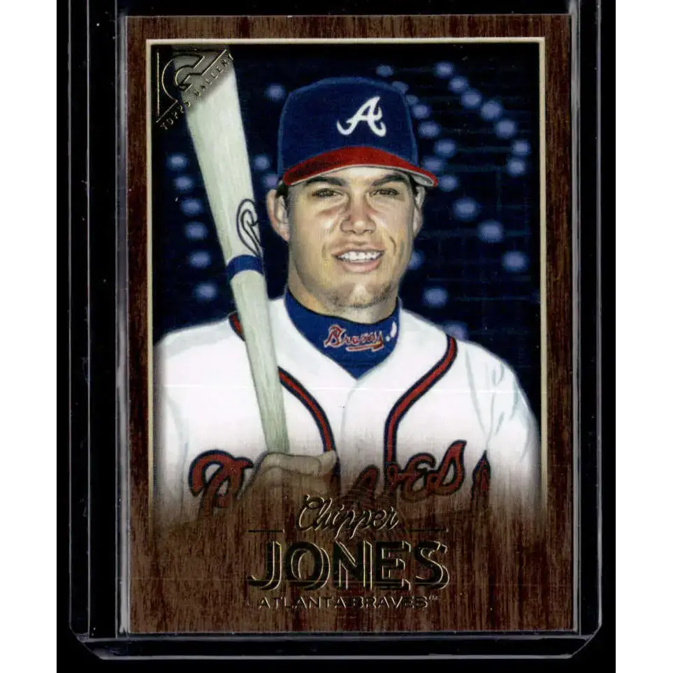 2018 Topps Gallery #94 Chipper Jones Wood NM-MT - Baseball Card Single
