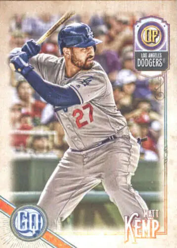 Original gloss 2018 Topps Gypsy Queen Matt Kemp baseball card Dodgers