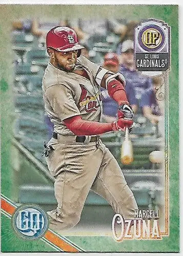 2018 Topps Gypsy Queen Green Marcell Ozuna Baseball Card with original gloss