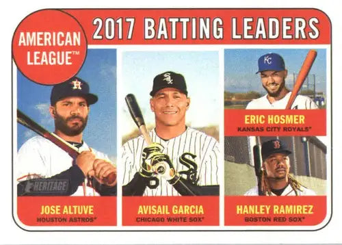 2018 Topps Heritage #1 Jose Altuve/Eric Hosmer/Hanley Ramirez/Avisail Garcia NM- - Baseball Card Single