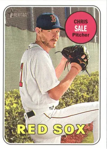 2018 Topps Heritage #109 Chris Sale NM-MT Red Sox - Baseball Card Single