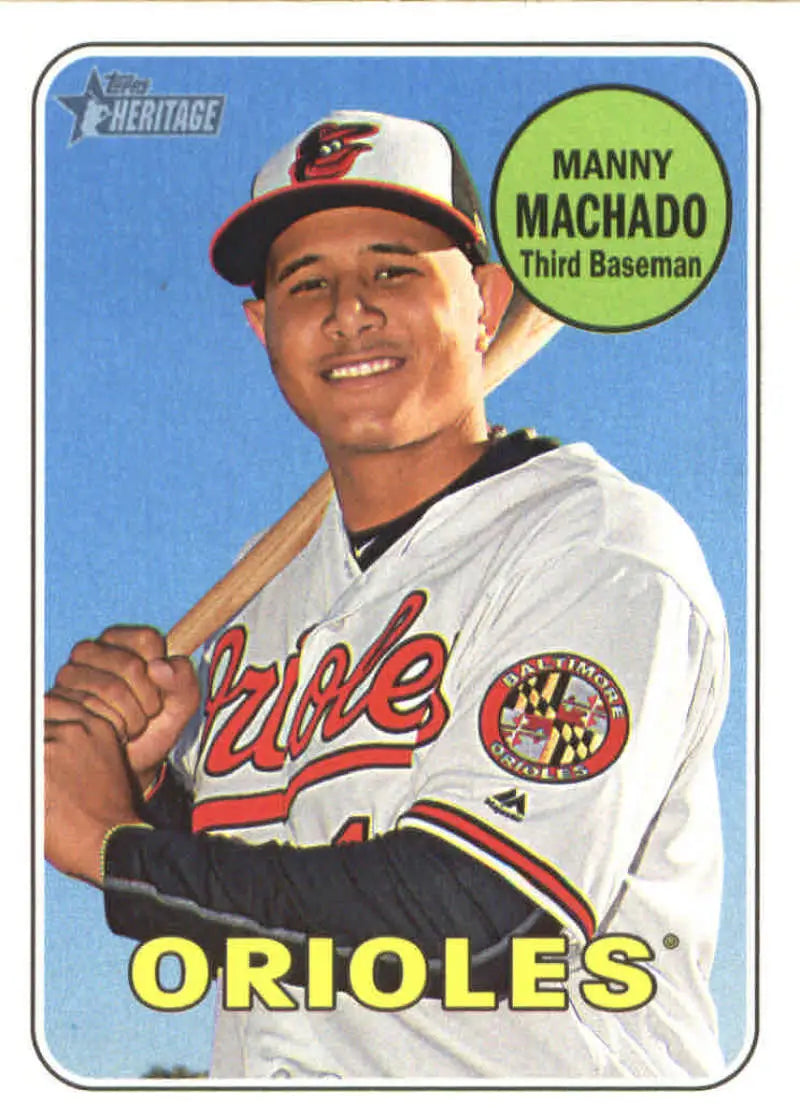 2018 Topps Heritage #151 Manny Machado NM-MT Orioles ID:9369 - Baseball Card Single