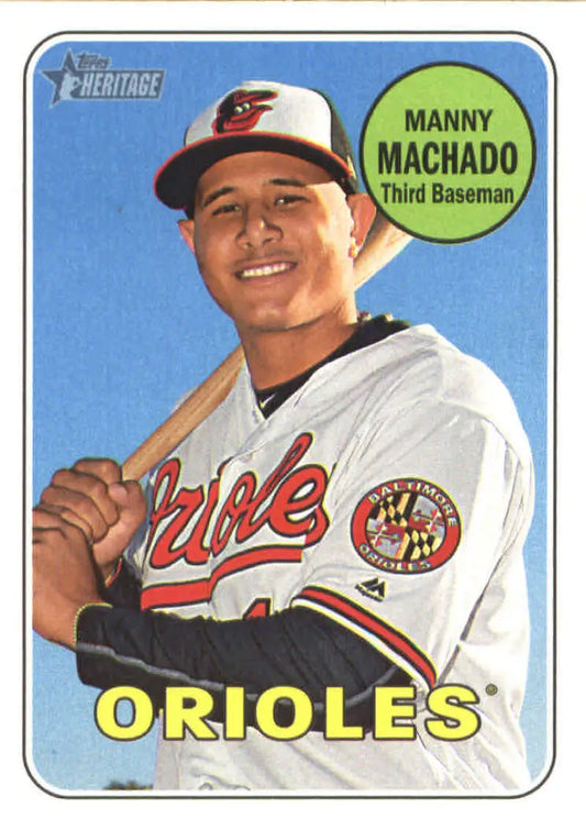 2018 Topps Heritage #151 Manny Machado NM-MT Orioles ID:9369 - Baseball Card Single