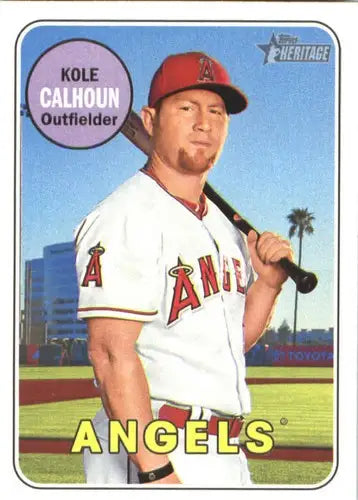 2018 Topps Heritage #231 Kole Calhoun NM-MT Angels - Baseball Card Single