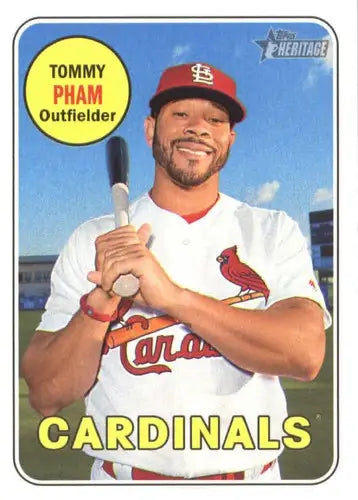 2018 Topps Heritage #26 Tommy Pham NM-MT Cardinals - Baseball Card Single