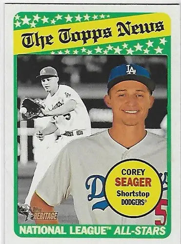 2018 Topps Heritage #295 Corey Seager NM-MT Dodgers - Baseball Card Single