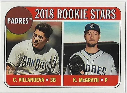 Original gloss 2018 Topps Heritage Kyle McGrath Rookie Stars baseball card
