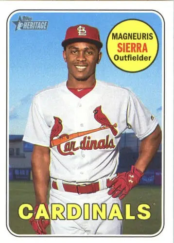 2018 Topps Heritage Magneuris Sierra baseball card with original gloss and NM-MT condition