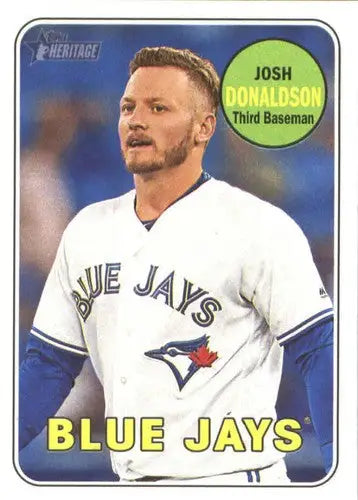 2018 Topps Heritage Josh Donaldson baseball card Blue Jays NM-MT collectible image