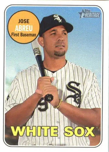 2018 Topps Heritage Jose Abreu White Sox baseball card front view