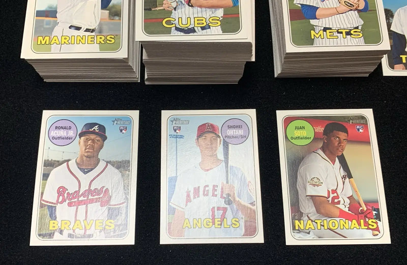 2018 Topps Heritage HIGH BASE SET (200) Cards #501-700 Complete Shohei Ohtani RC - Baseball Card Single