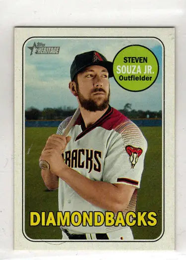 2018 Topps Heritage Mini Parallel Base Card featuring Steven Souza Jr