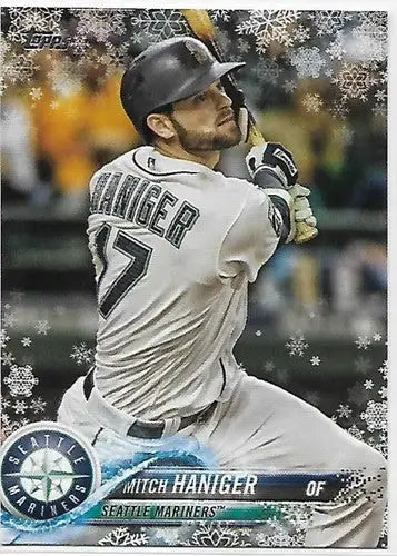 Original gloss 2018 Topps Holiday HMW104 Mitch Haniger baseball card Mariners