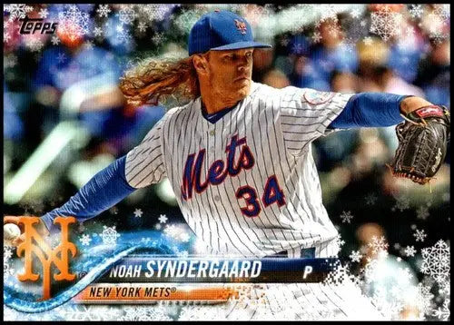 Original gloss 2018 Topps Holiday HMW116 Noah Syndergaard Mets baseball card