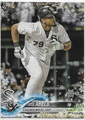 2018 Topps Holiday HMW147 Jose Abreu White Sox baseball card in mint condition