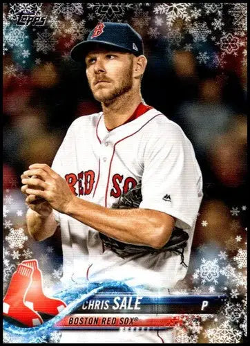 Original gloss 2018 Topps Holiday HMW25 Chris Sale Boston Red Sox baseball card