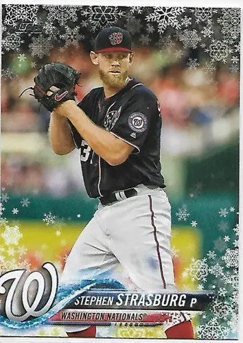 2018 Topps Holiday #HMW49 Stephen Strasburg NM-MT Nationals - Baseball Card Single